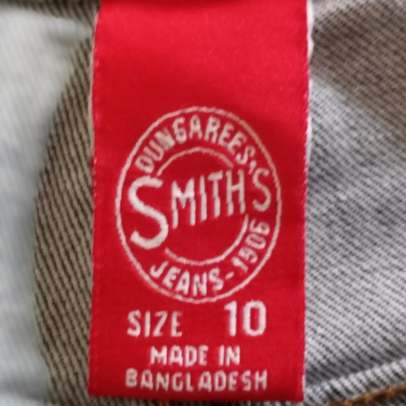 'SMITHS DUNGAREES' Wide leg Capri Size 10 Detailed stitching EUC - Picture 6 of 10